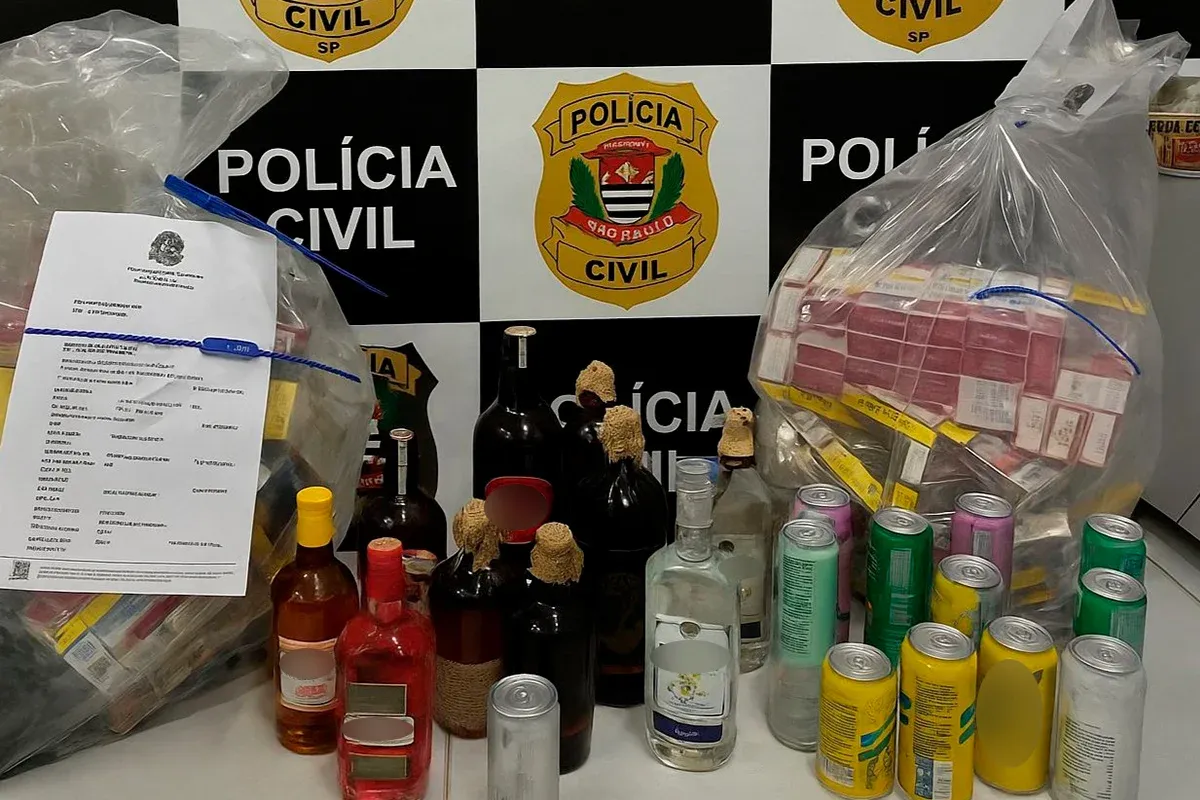 Polícia apreende bebidas e cigarros suspeitos de falsificação em Ubatuba