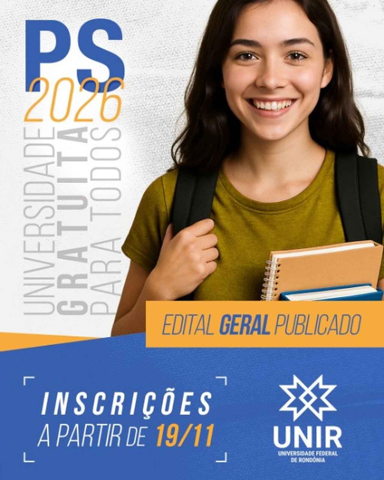 UNIR publica editais com 2895 vagas em cursos gratuitos de graduação