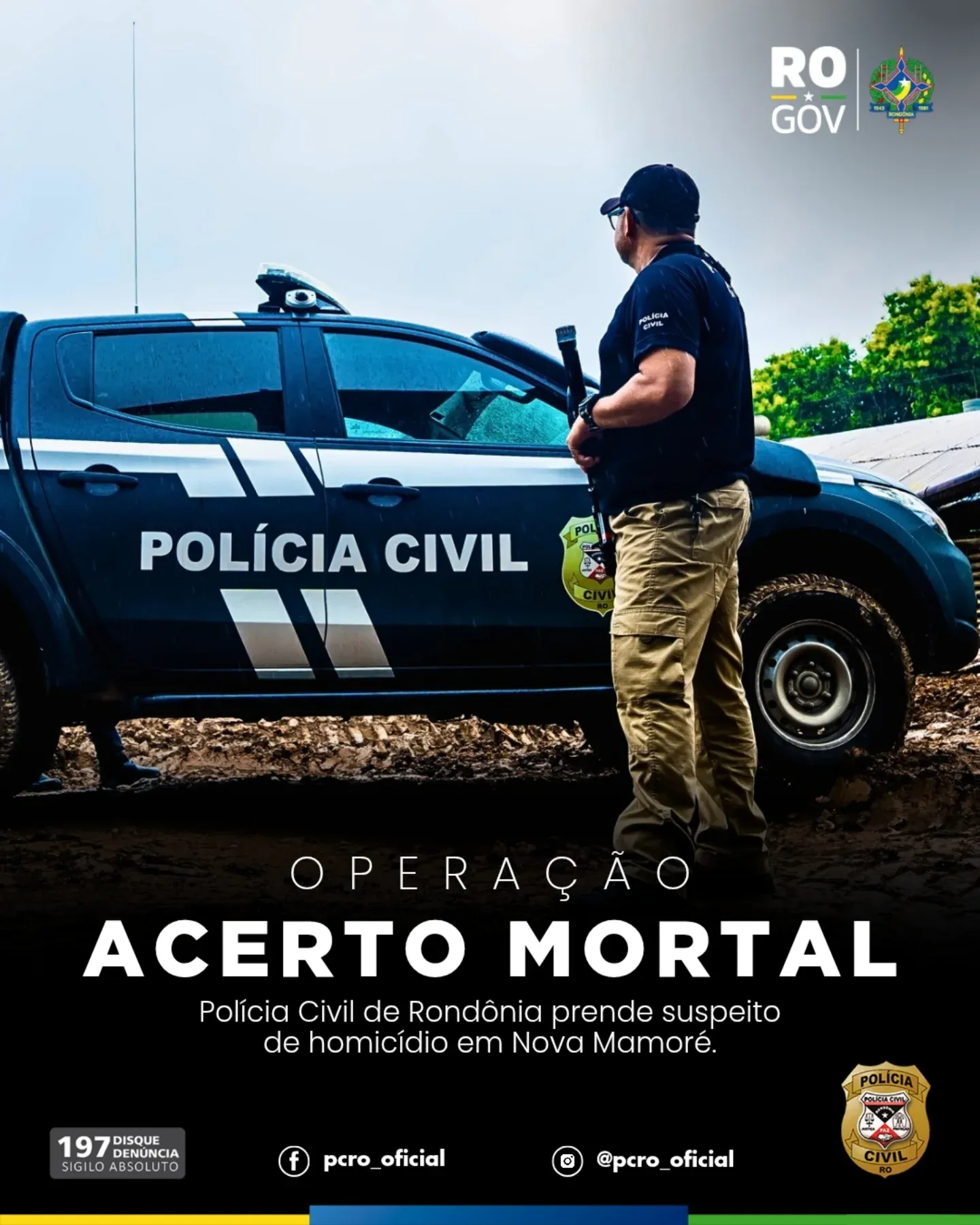 Operação “acerto mortal”: Polícia Civil prende suspeito de execução em Nova Mamoré