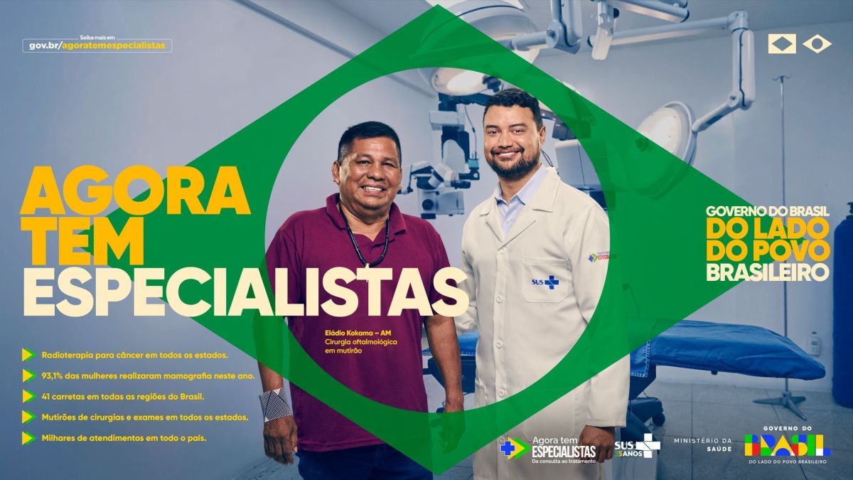 Programa Agora Tem Especialistas amplia saúde no SUS