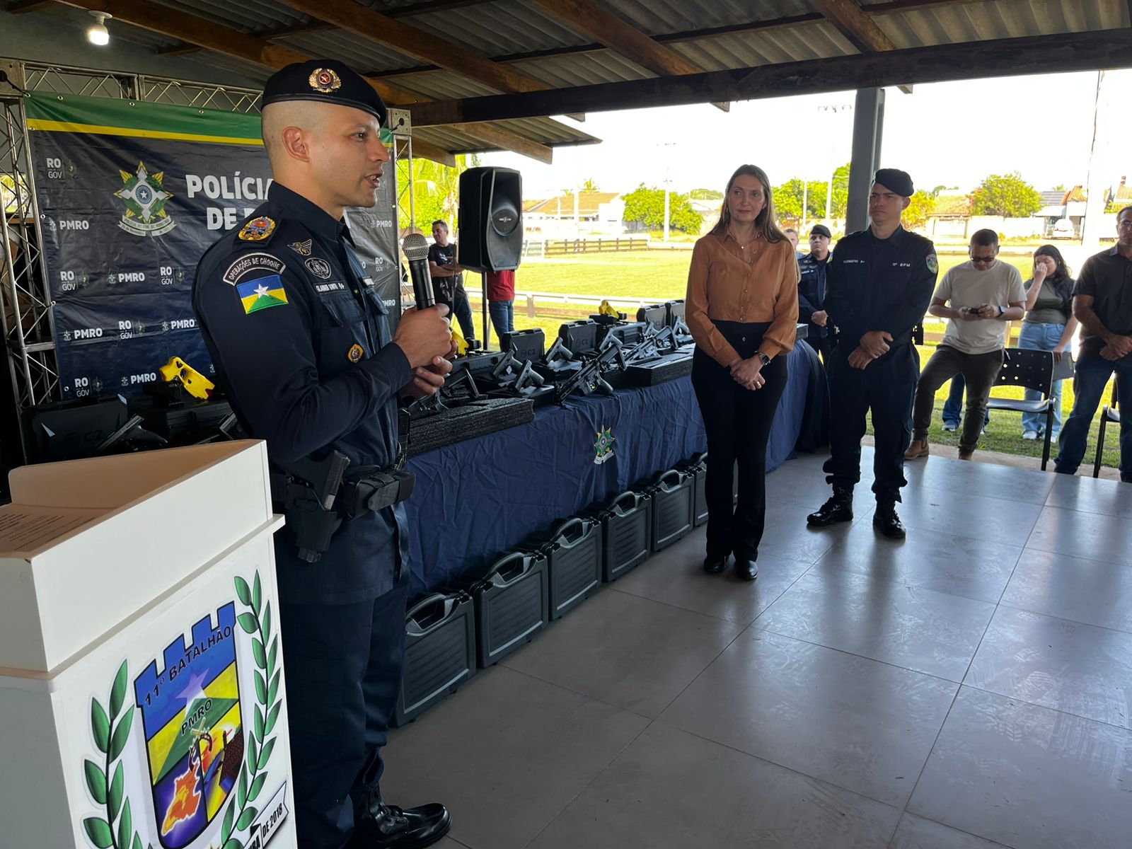 Governo de Rondônia por meio da Polícia Militar inicia entrega de armamentos em municípios do eixo da BR-429
